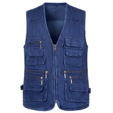 Herren ärmellose denim weste - Ärmellose,
