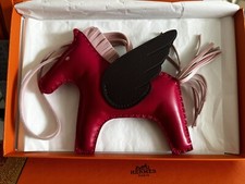 Hermes Pegasus MM Charm Rodeo Taschenanhänger für Birkin Kelly mit Box