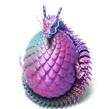 Drachenei Mit Drache, 3D Drache, Drachen Spielzeug, Drachen Ei, 30cm, Regenbogen
