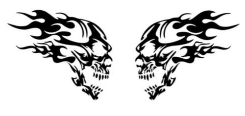 Autoaufkleber links rechts - links/rechts, 2x