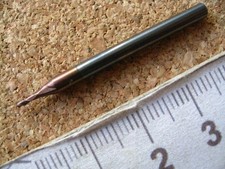 Mini-Schaftfräser Ø 1,0 mm  3-Zähne  Schaft  Ø 3 mm #F176