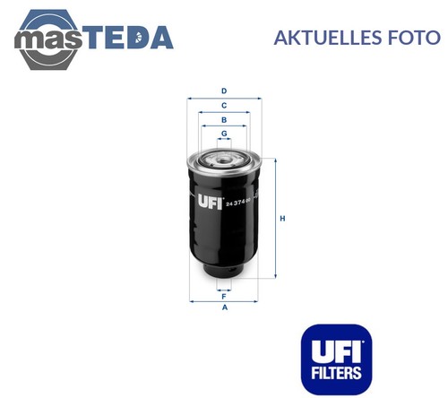 2437400 kraftstofffilter ufi - 2437400,