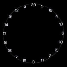 UNICORN Bristle Zahlenring Number Ring Horizontal Metall für Dartboard 07890