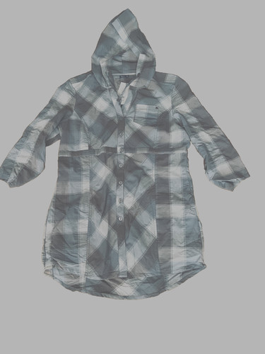 Grau karierte blusenjacke mit - blusenjacke,