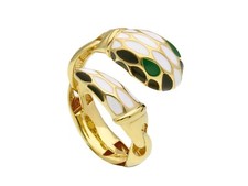 Gelbgold Ring 18K, Schlange