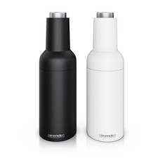 Arendo Elektrische Gewürzmühle mit Keramikmahlwerk Edelstahl Schwarz Weiß