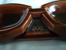 Ascher Vide-Poche MARIUS MOREL Frankreich Keramik braun Ablage Optiker Werbung