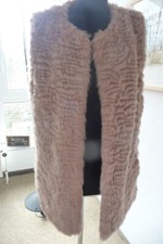 NEW LOOK Fake Fur Weste, Gr. 42, altrosa, Modacryl/Acryl, gefüttert, Taschen