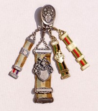 4 alte Bierzipfel SILBER 835 + ??? Studentika → Wappen der Burschenschaft ???