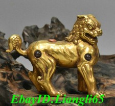 China Dynasty Bronze 24 K Gold