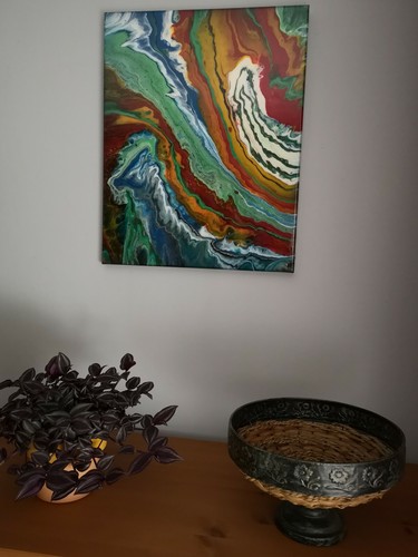 Original acrylbild fluid - acrylbild,