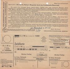 MÜNCHEN, Rechnung 1943, Merkur-Verlag Merkur's Wegweiser