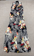 Phase Eight Maxikleid 12 Damen Grau Neckholder Blumen Ärmellos Kleid