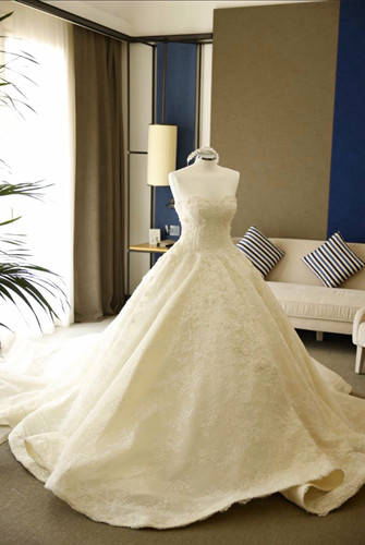 Weißes brautkleid trägerlos - weißes,