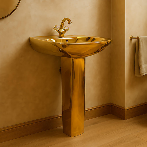 Gold waschbecken keramik - gold,