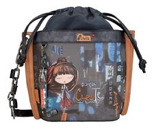 Anekke Shōen Satchel L Schultertasche Tasche Multicolor dunkelblau braun Neu