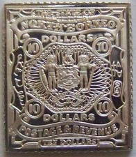 HISTORISCHE BRIEFMARKE - 925 SILBER - SILBERBARREN - SELTEN 