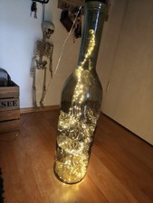 Glas Flasche Deko 77 cm Beleuchtet XL XXL Riesig Lebensgross Flacon 