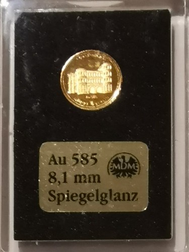 Goldmünze porta nigra - "porta, nigra"