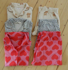 BASIC! 3x Schlafanzug Set Pyjama Jersey ZARA Mango NEXT 152 11-12 Jahre lang
