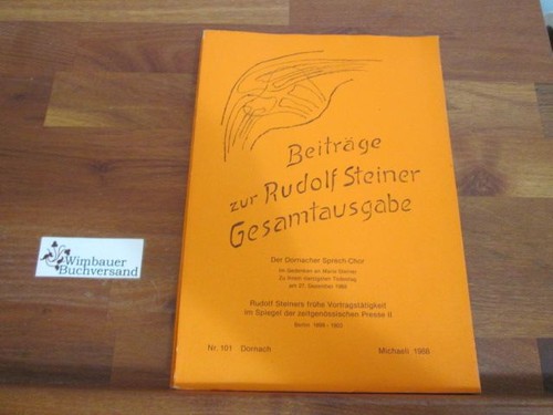 Beiträge zur rudolf steiner - zur,