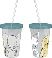 Kinder Trinkbecher 2er Set – 3Freunde Serie – 400 ml – mintfarbener Decke