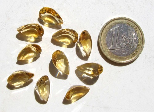Citrin tropfen facettiert - citrin,
