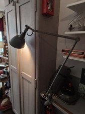 Original Alte Midgard VG  Industrie Metall Gelenklampe Werkstattlampe grün 1930