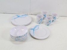 Camp4 Cabrera Geschirrset 15-teilig blau/weiß Campinggeschirr Outdoor