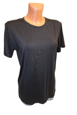 Enrico Mori Basic T-Shirt L 40 Shirt kurzarm schwarz Damen Kurzarmshirt stretch