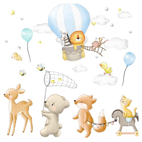 Wandtattoo sticker ballon - sticker,