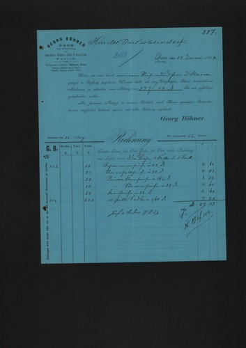 Doos rechnung 1894 georg - 1894,,