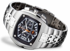 FIREFOX GIANT Armband- Herrenuhr Edelstahl Chronograph schwarz 5 ATM wasserdicht