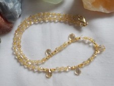 Citrin-Kette, 5mm + 3mm fac