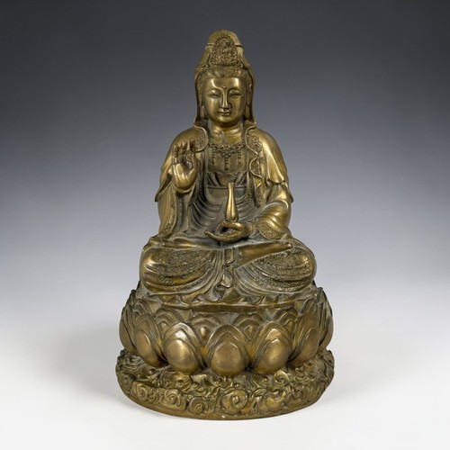 Guan yin bronze figur - bronze,