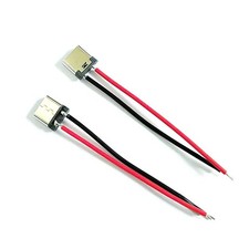 USB Typ-C Buchse Stecker 2Pin mit Kabel – DIY Ladeport Reparatur 5V DE