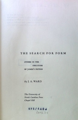 The search for form studies - form.,