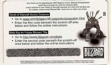WoW BlizzCon 2007 LOOT Card - Murloc Suit - Costume Kostüm - Toybox