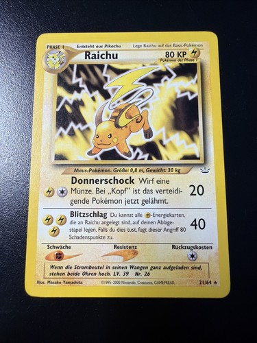 Pokemon raichu neo - raichu, 21/64