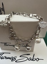 Massives Thomas Sabo Charm Armband & Froschperle Schmetterling Kugel Herz 