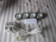 IKEA TRETTIO 4 x  Multifunktionsbeleuchtung In Edelstahl/Glas Halogenlampe