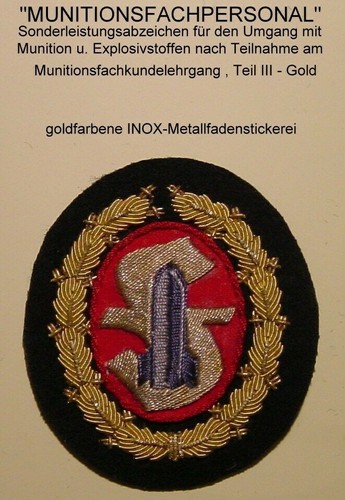 Munitionsfachpersonal - ",