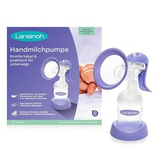 Lansinoh Handmilchpumpe/manuelle Milchpumpe für sanftes und effektives Abpumpen