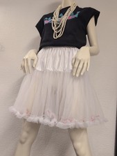 Petticoat Tüll Unterrock Süß Lolita Tütü Prinzessin Rock 40 Handarbeit 2 Lagen