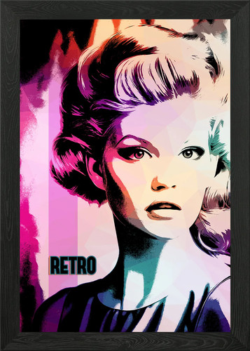 Retro frau portrait gerahmtes - frau,
