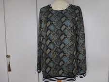 VA Milano Shirt Pulli Festlich 42 Lurex Glanzgarn mehrfarbig schw. Langarm