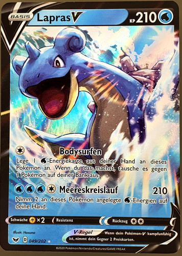 Lapras pokemon karte 049 202 - lapras,