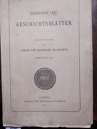 Hansische geschichtsblätter - hansische,