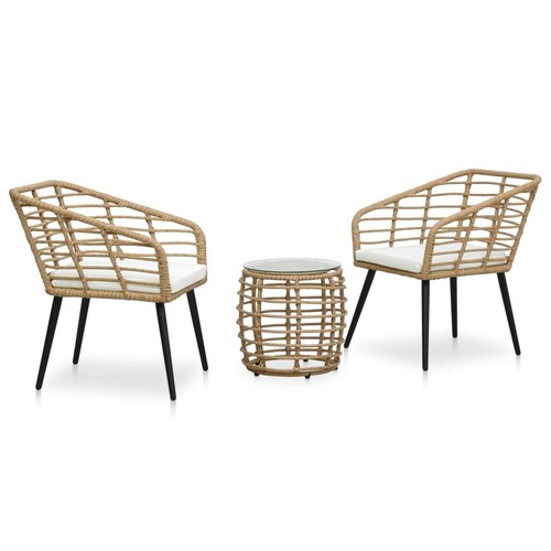 Bistroset tlg poly rattan - 3-tlg.,