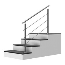 Edelstahl Treppengeländer Balkongeländer Querstreben Seitenmontage 900 - 2000 mm